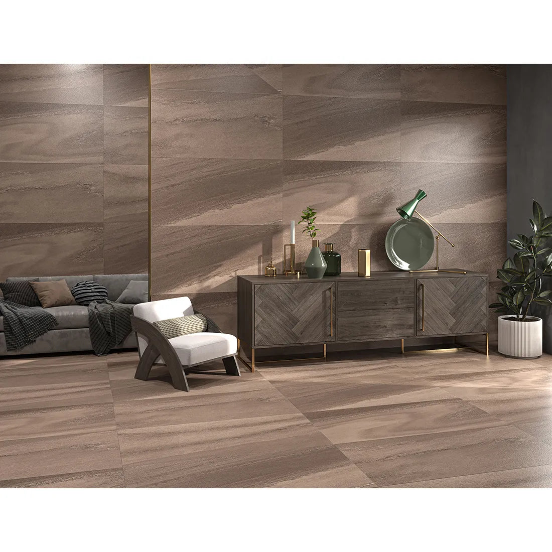 Dazzle Brown Lappato Finish 60cm X 120cm Wall & Floor Tile